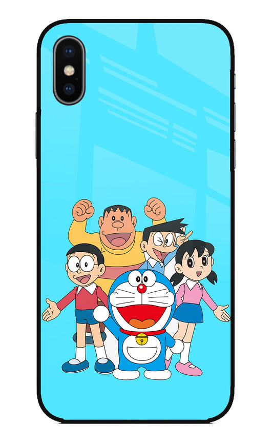 Doraemon Gang iPhone XS Glass Case