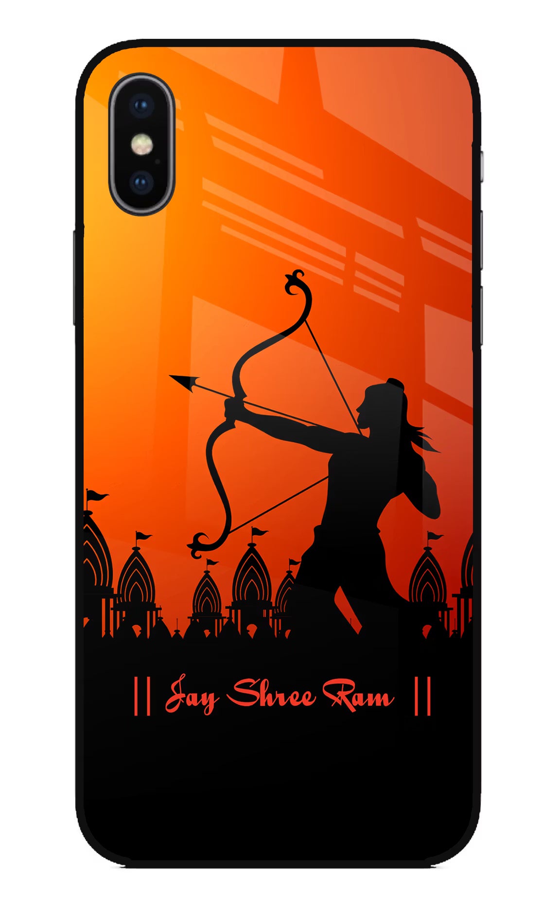 Lord Ram - 4 iPhone XS Glass Case Back Cover by Casekaro