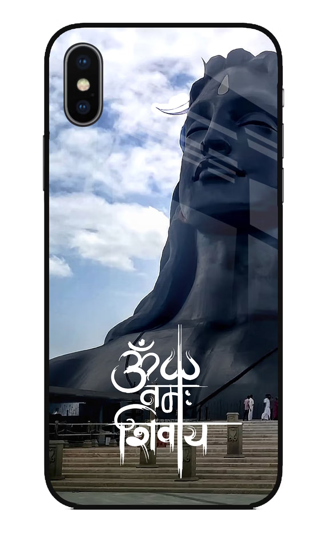 Om Namah Shivay iPhone XS Glass Case Back Cover by Casekaro