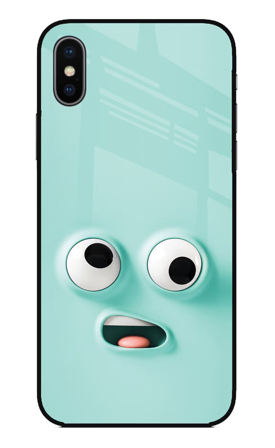 Funny Cartoon iPhone XS Back Cover, Glass case