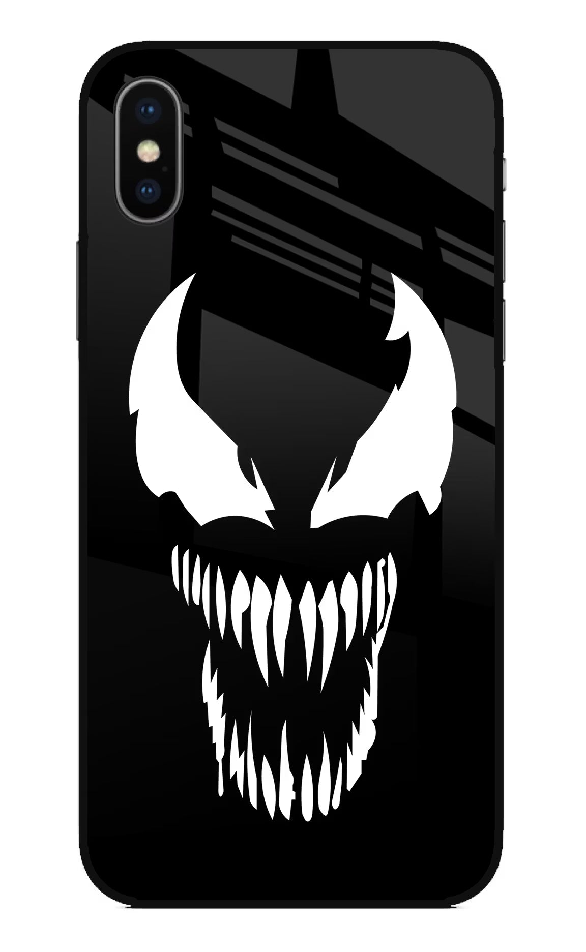 Venom iPhone XS Glass Case Back Cover by Casekaro