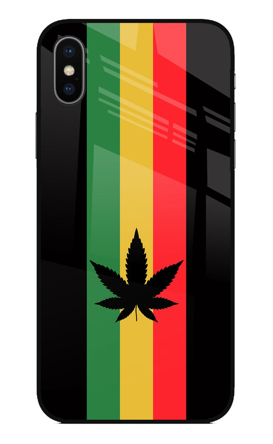 Weed Flag iPhone XS Glass Case