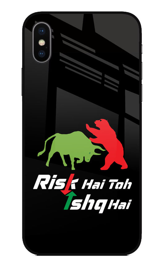 Risk Hai Toh Ishq Hai iPhone XS Glass Case