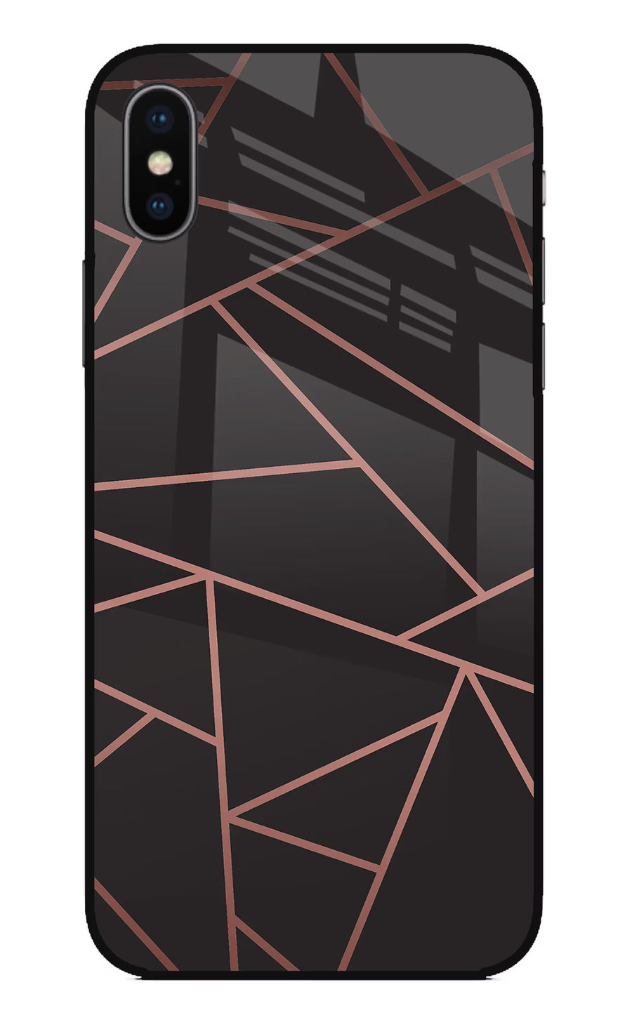 Geometric Pattern iPhone XS Back Cover, Glass case