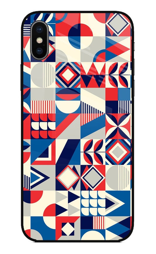 Colorful Pattern iPhone XS Glass Case
