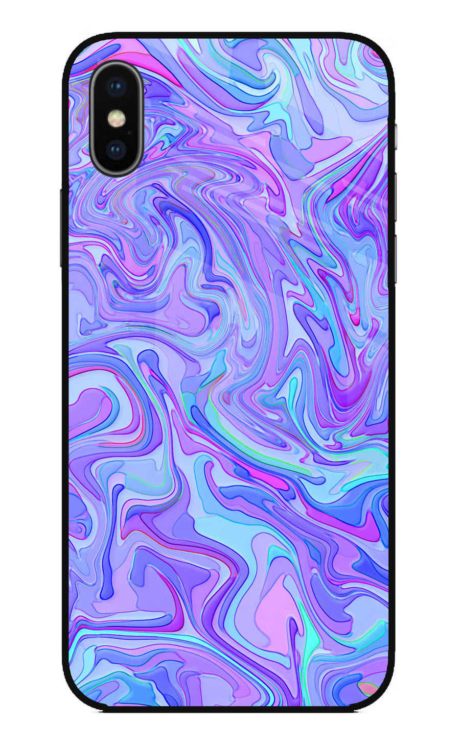 Glitter iPhone XS Back Cover, Glass case