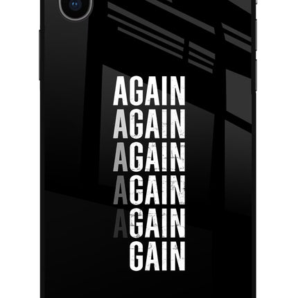 Again Again Gain iPhone XS Glass Case