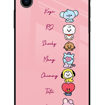 BTS names iPhone XS Glass Case