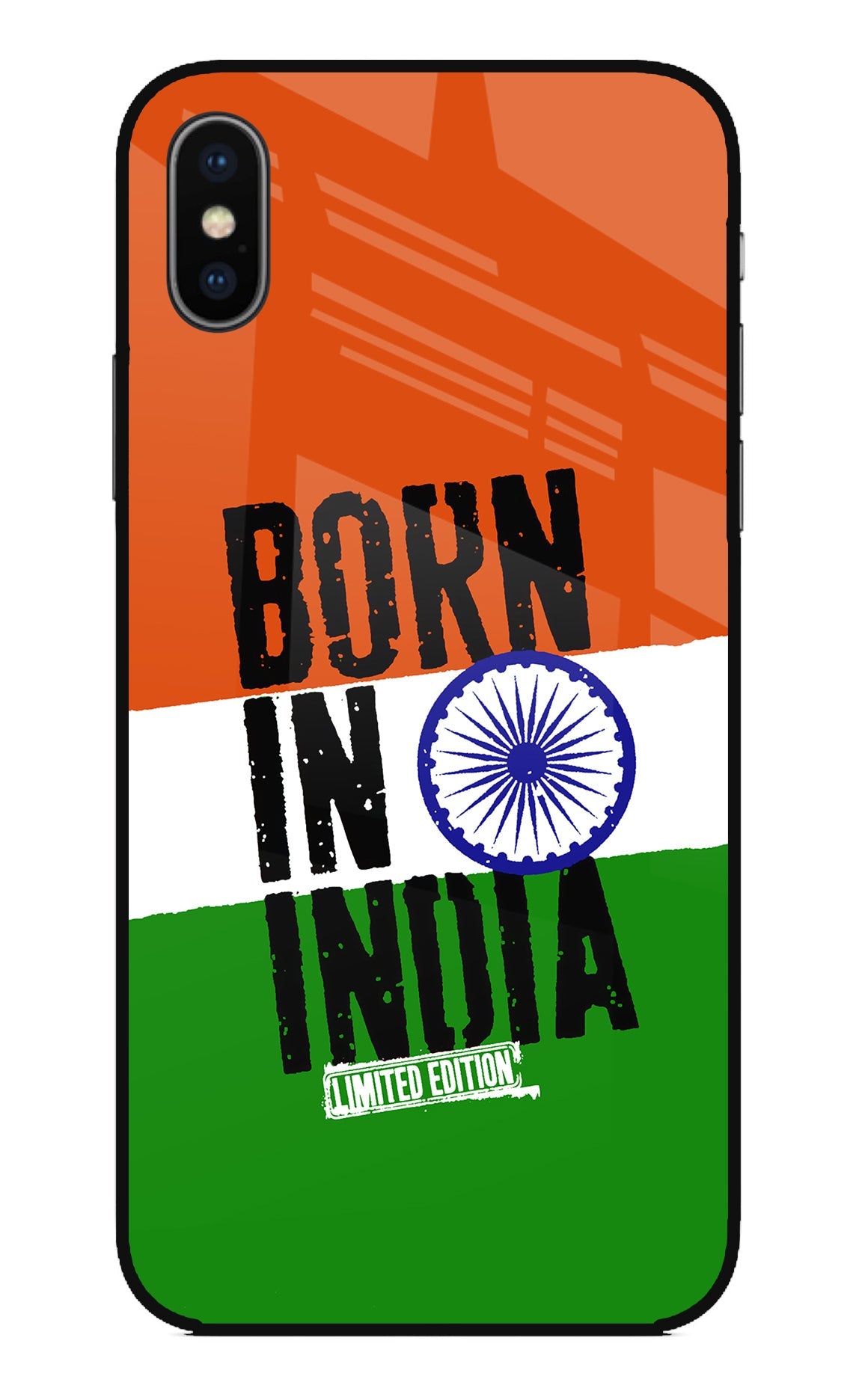Born in India iPhone XS Glass Case