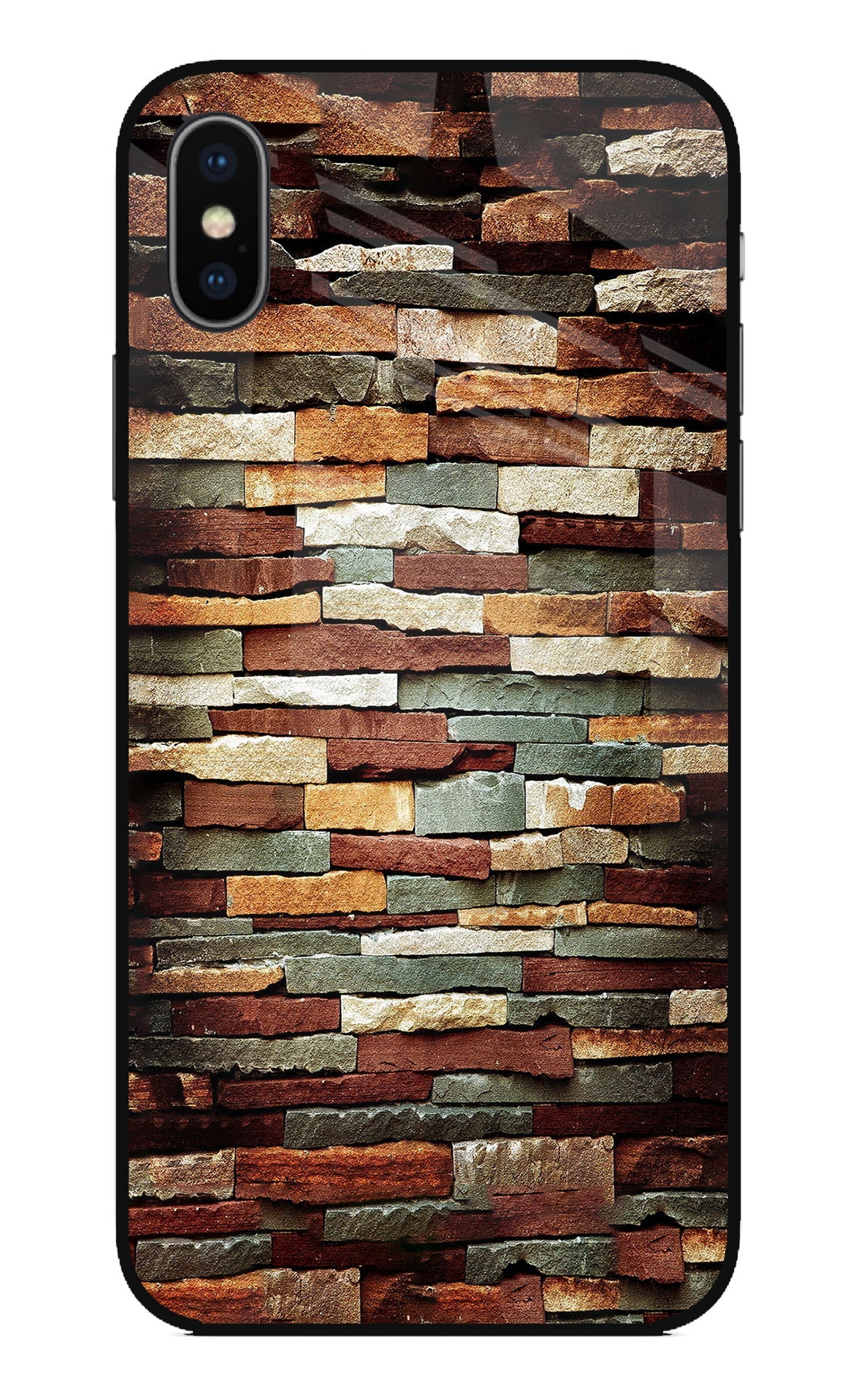 Bricks Pattern iPhone XS Glass Case