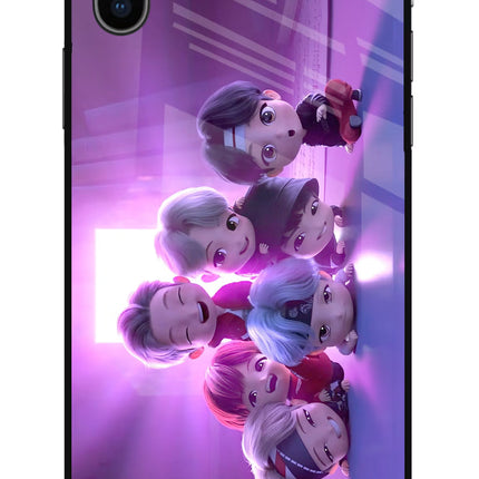 BTS Chibi iPhone XS Glass Case