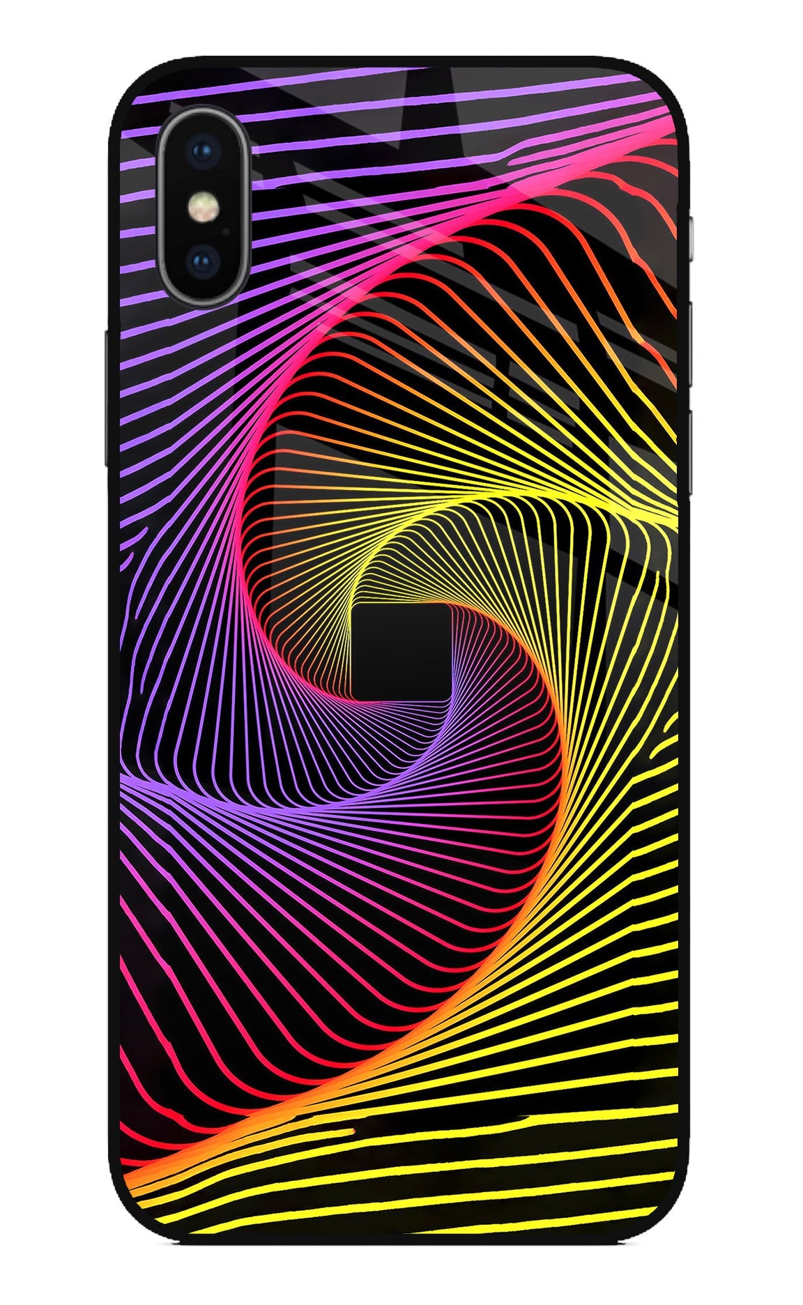 Colorful Strings iPhone XS Glass Case