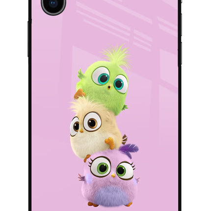 Cute Little Birds iPhone XS Glass Case