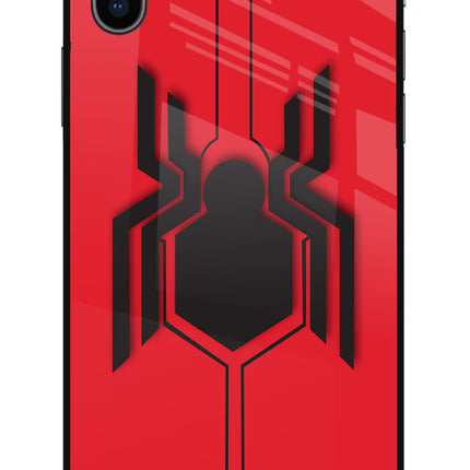 Spider iPhone XS Glass Case Back Cover by Casekaro