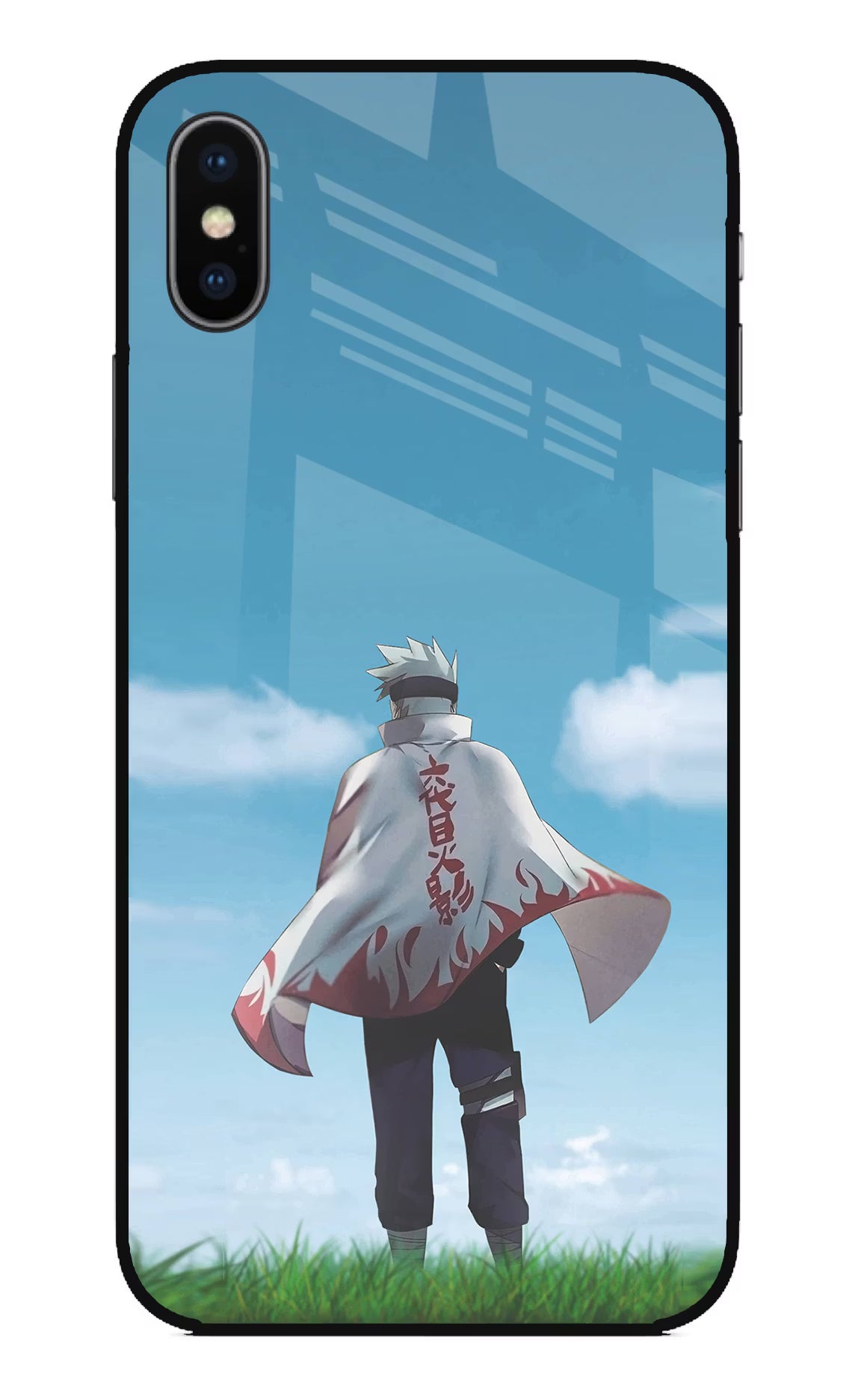 Kakashi iPhone XS Glass Case Back Cover by Casekaro