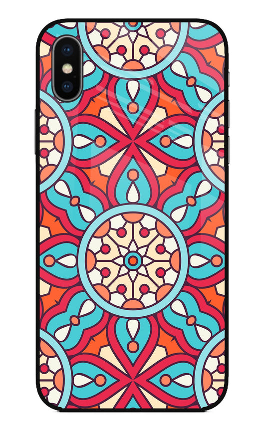 Mandala Geometric iPhone XS Glass Case