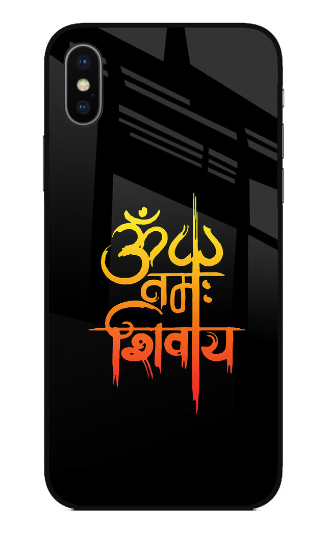 Om Namah Shivay iPhone XS Glass Case