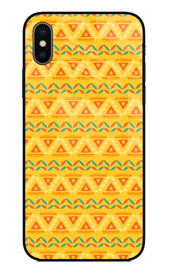 Tribal Pattern iPhone XS Glass Case