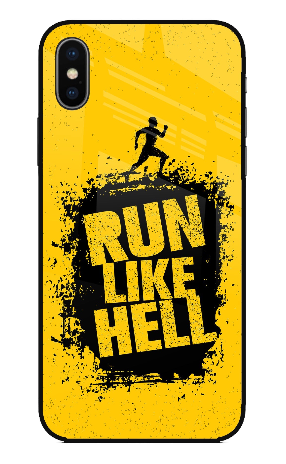 Run Like Hell iPhone XS Glass Case