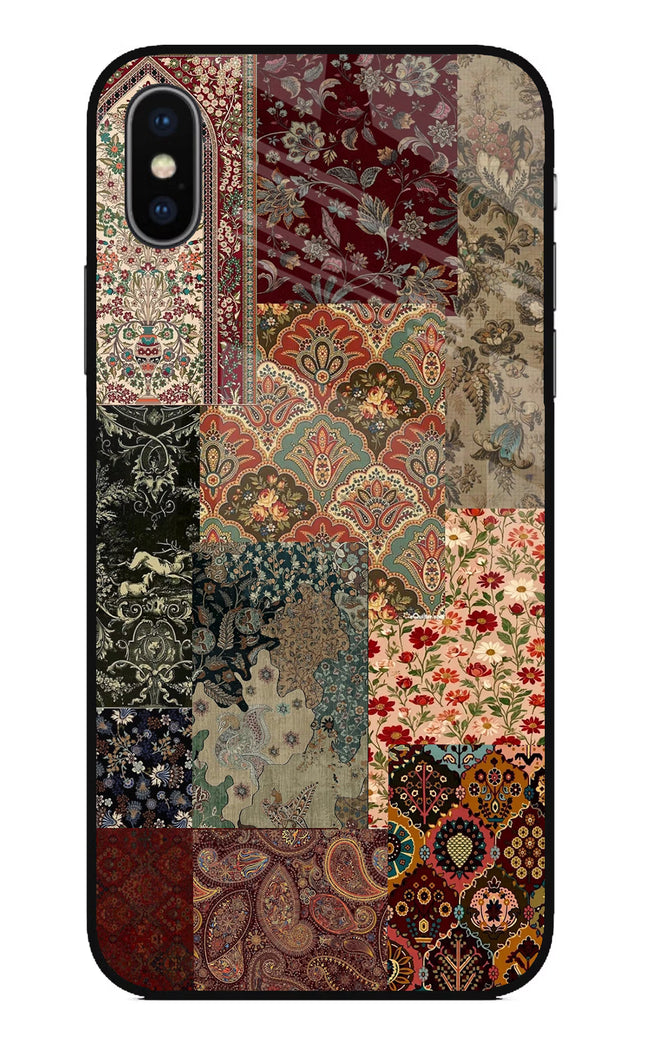 Desi Print iPhone XS Glass Case