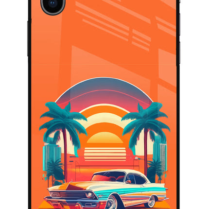 Palm Drive 80s iPhone XS Glass Case