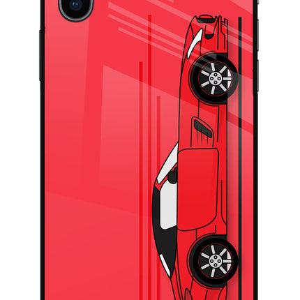 Red Velocity iPhone XS Glass Case