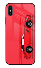 Red Velocity iPhone XS Glass Case