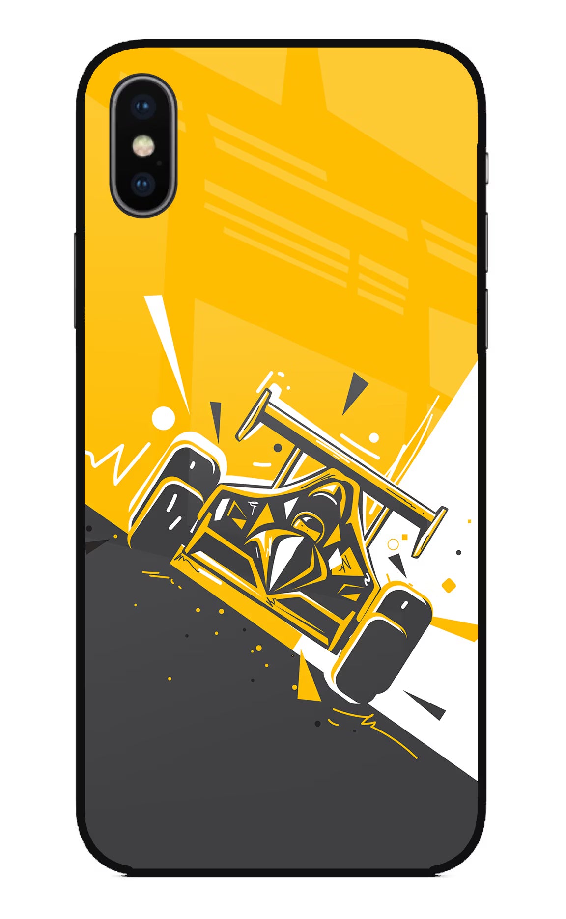 Track King iPhone XS Glass Case Back Cover by Casekaro