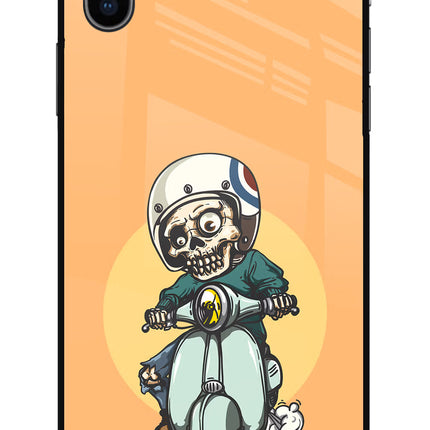 Undead Biker iPhone XS Glass Case