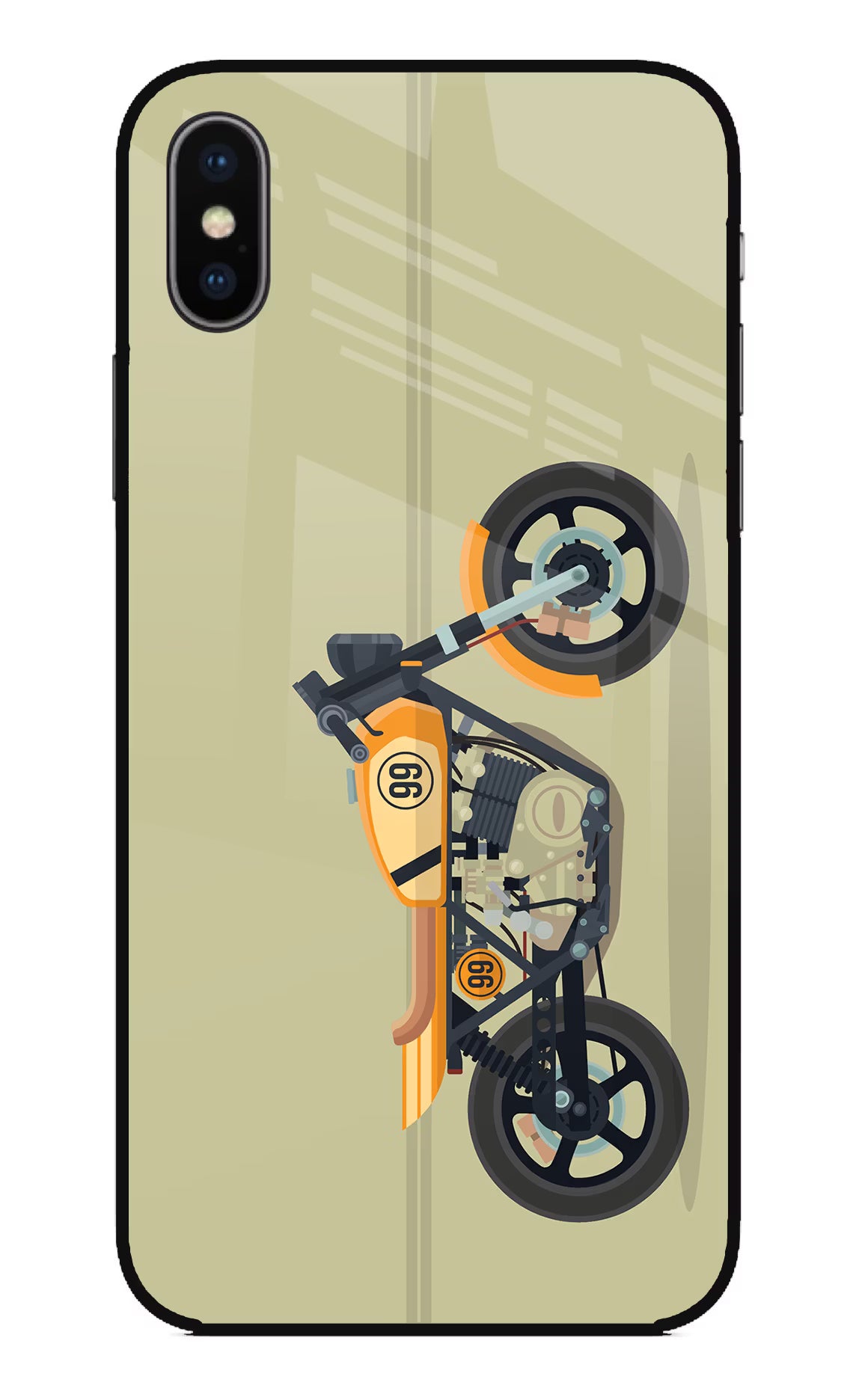 Vertical Speedster iPhone XS Glass Case