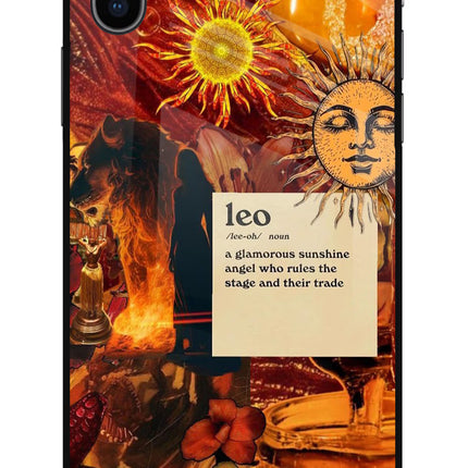 Leo Zodiac iPhone XS Glass Case