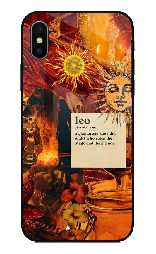 Leo Zodiac iPhone XS Glass Case