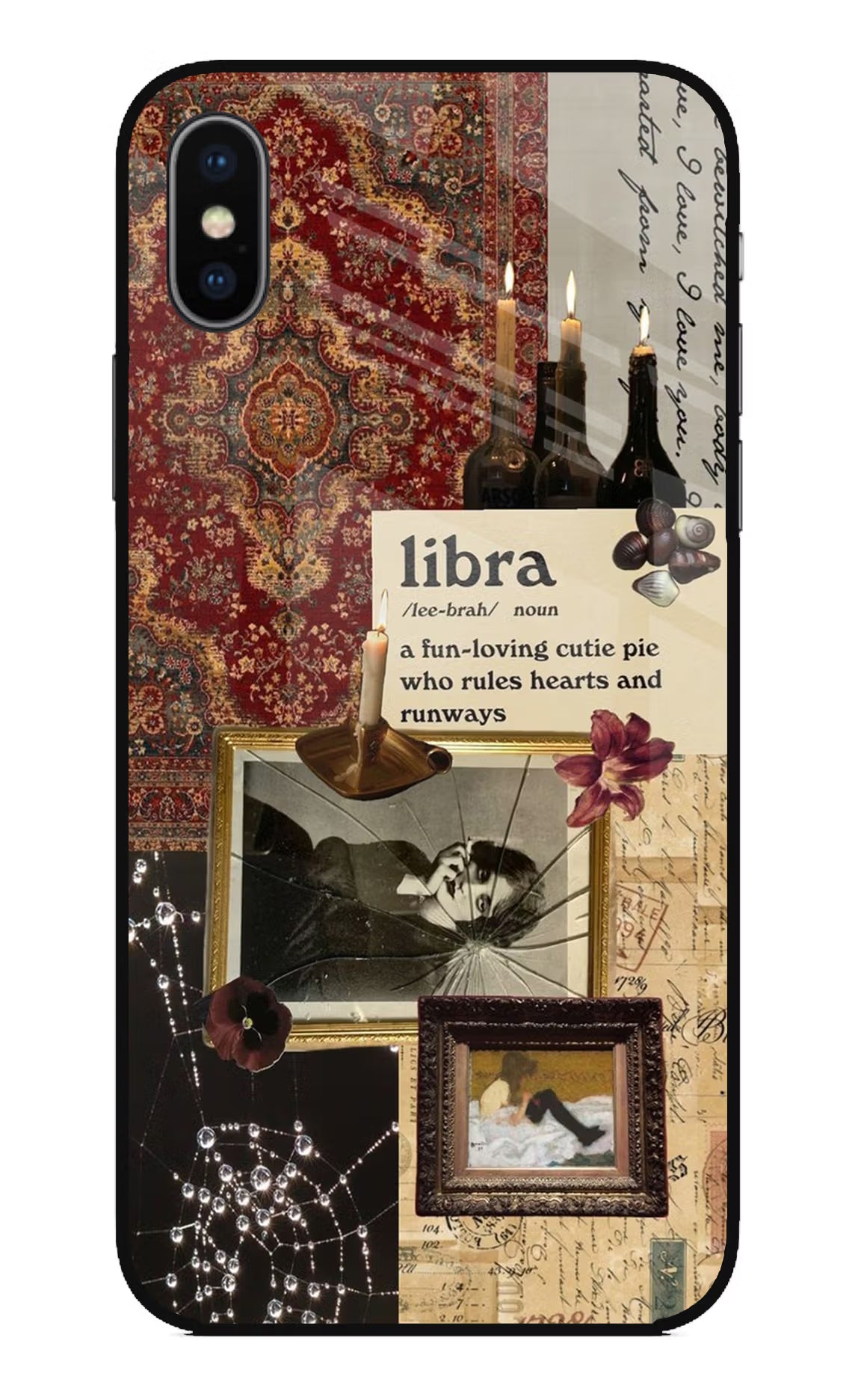 Libra Zodiac iPhone XS Glass Case