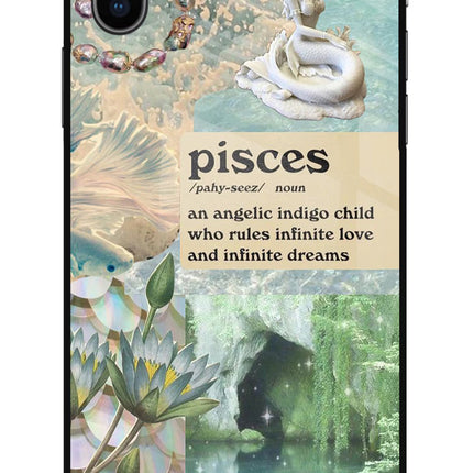 Pisces Zodiac iPhone XS Glass Case