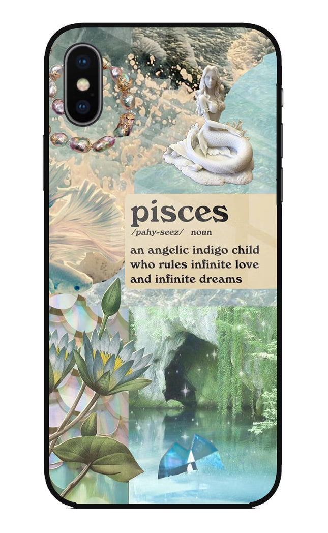 Pisces Zodiac iPhone XS Glass Case