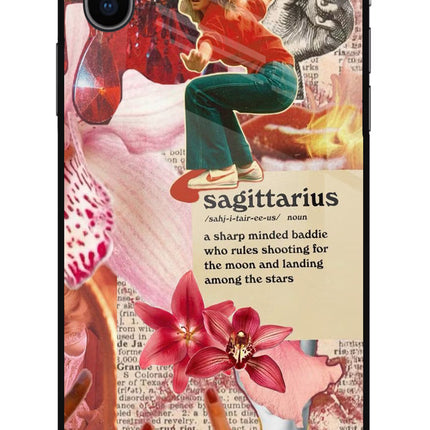Sagittarius Zodiac iPhone XS Glass Case