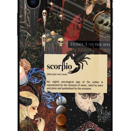 Scorpio Zodiac iPhone XS Glass Case