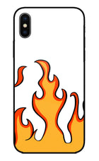 Fired Up – White iPhone XS Glass Case