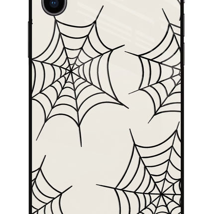 Spider Web iPhone XS Glass Case