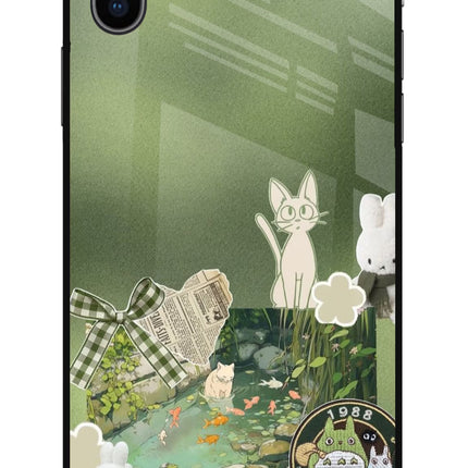 Aesthetic anime iPhone XS Glass Case