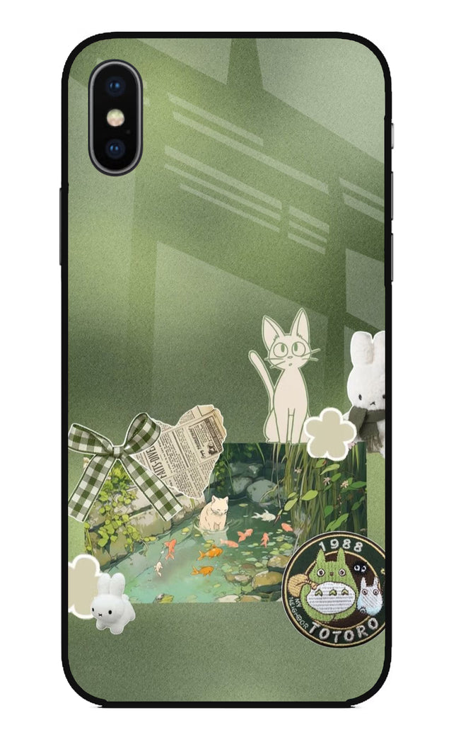 Aesthetic anime iPhone XS Glass Case