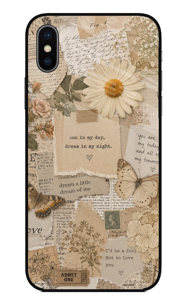 Vintage case iPhone XS Glass Case