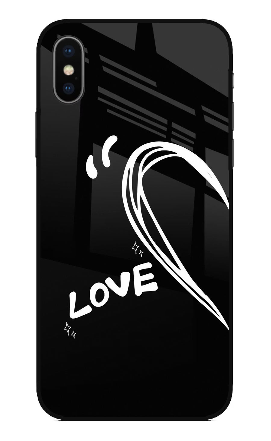 Love Line iPhone XS Back Cover, Glass case
