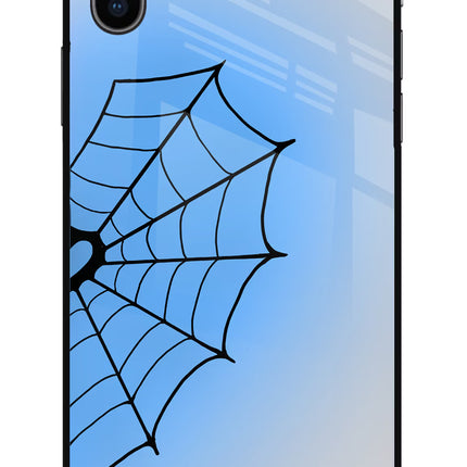 Blue Web iPhone XS Glass Case