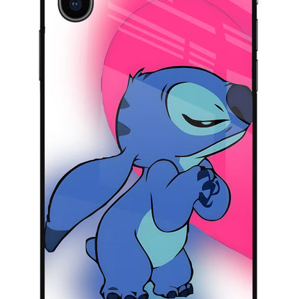 Stitch Hug iPhone XS Glass Case