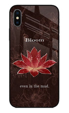 Bloom iPhone XS Glass Case Back Cover by Casekaro