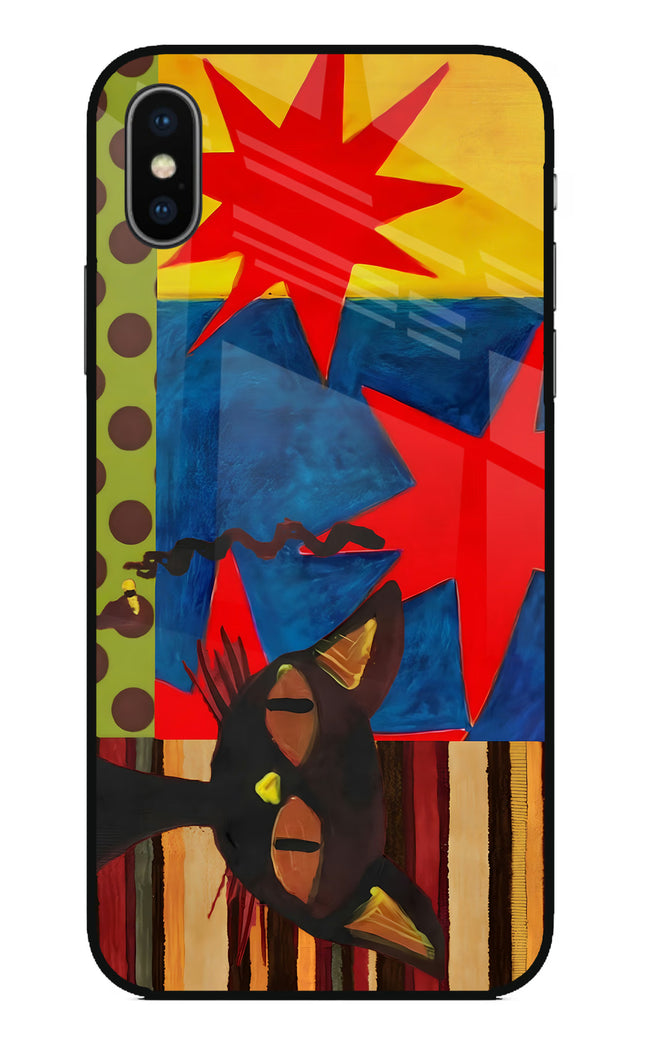 Pop Cat iPhone XS Glass Case