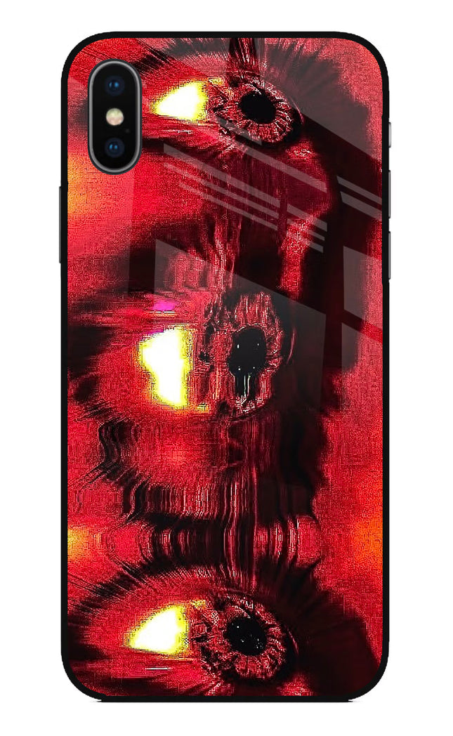 Fire Eye iPhone XS Glass Case