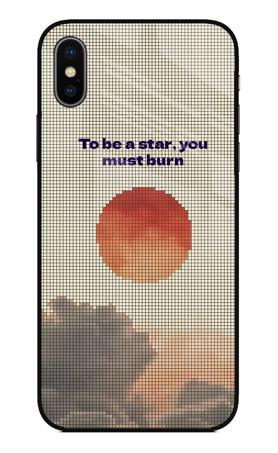 Pixel Sun iPhone XS Back Cover, Glass case