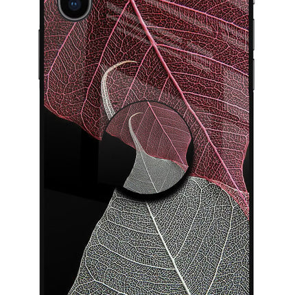 Leaf Pattern iPhone XS Glass Case